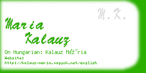 maria kalauz business card